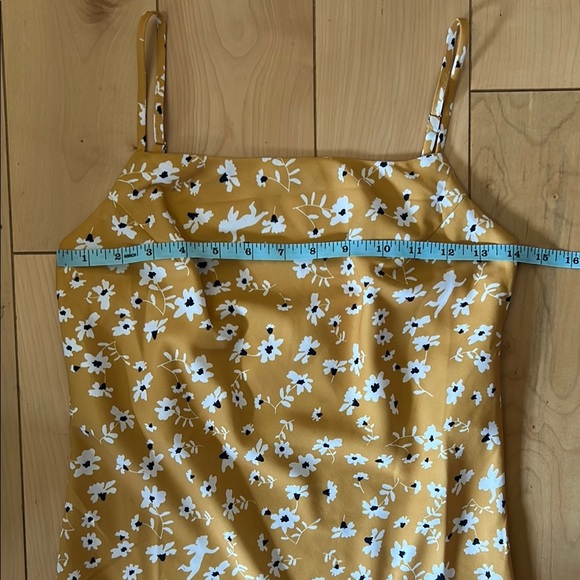 Princess Polly Dawson Slip Mini Dress Mustard Floral Dress - Picture 9 of 12